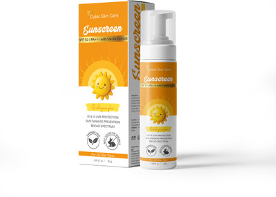 Cubic Skin Care Sunscreen - SPF 50 PA+++ with Vanilla Extract | Broad Spectrum UVA, UVB Protection | No White Cast(50 g)