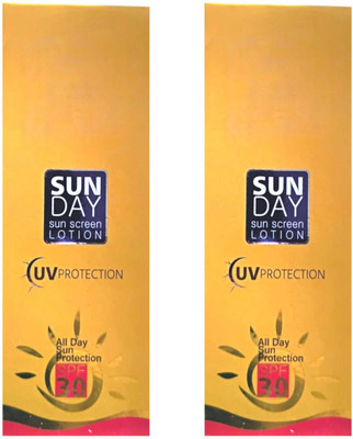 FLORENTHA Sunscreen - SPF 30 PA+++ SUN-DAY SUNSCREEN LOTION FOR UVA/UVB PROTECTION SKIN PACK OF 50ml x 2(100 ml)