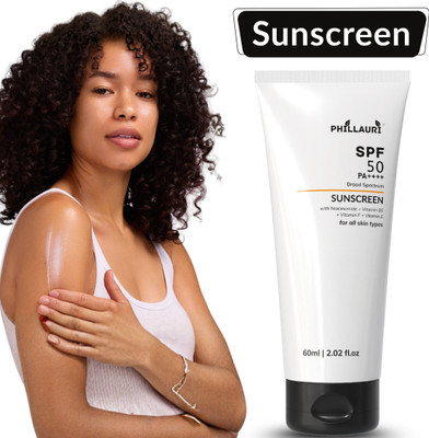 Phillauri Sunscreen - SPF 50 PA++++ Outdoor Skin Guard Sunscreen Cream SPF 50 PA++++ With Vitamin B5 & E(60 ml)