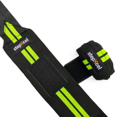 stepXcel Premium Weight Lifting, with Thumb Loop Strap for Gym (Green/Black) Hand Support(Green)
