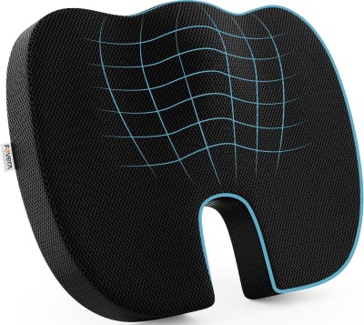 FOVERA Orthopedic Coccyx Seat Cushion - For Tailbone Pain Relief (For Above 80kg WT) Back / Lumbar Support(Black)