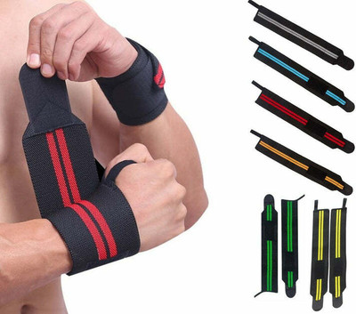 MEKKOKART Wrist Support Band With Thumb Loop Strap (Red) Wrist Support(Red)