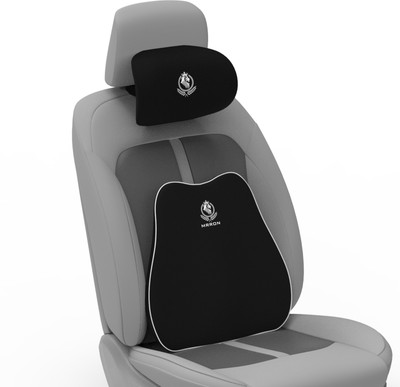 MRRON Mivi Slim Car Lumbar Support Pillow with Neck Rest – Memory Foam Posture Corrector(Black)