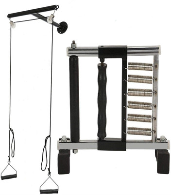 Ri Medical & Physio Equipment Finger Grip Exerciser and Shoulder T Pulley Exerciser Physiotherapy Used Hand Support(Black, Silver)