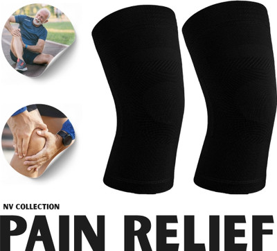 NV COLLECTION Flexible Grip Knee Sleeve for Painless Steps Knee Support(Black)