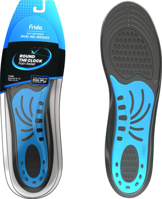 Frido Dual Gel Insoles, Extra Comfort & Support, Trim-to-fit, Made in India (5-9 UK) Insole
