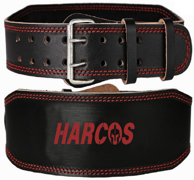 HARCOS Premium Leather Gym Belt for Bodybuilding,Squatting,Lower Back Support Back Pain Back / Lumbar Support