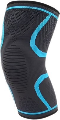 Donizard 3D Knee Cap Compression Support Sleeve for Pain Relief Exercise Gym 1 Piece Knee Support(Black)
