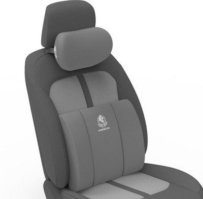 MRRON Aple Memory Foam Neck Rest & Big Lumbar Support For Car or Office Chair Back / Lumbar Support(Black)
