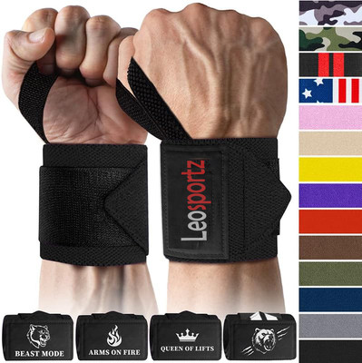Leosportz Wrist Brace Wraps Wrist Compression Strap and Support Wrist Support(Black, Green)