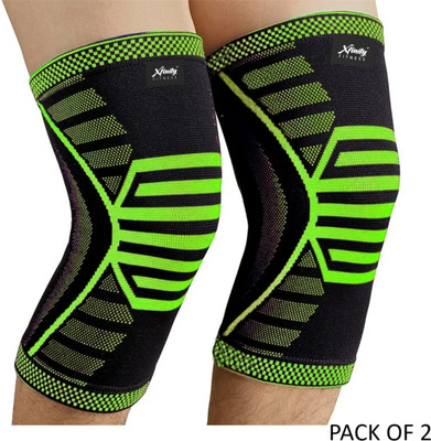 Xfinity Fitness PROFESSIONAL KNEE SLEEVE SUPPORT CAP FOR GYM EXERCISE AND WORKOUT PACK OF 2 Knee Support