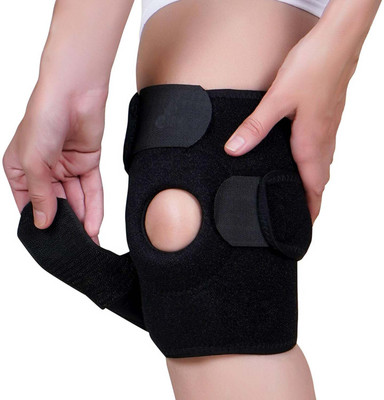 Lofstar Original Knee Cap Support belt brace for Pain Relief Women and Men Black Knee Support