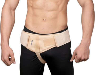 Wonder Care Inguinal Hernia belt for men and women Single Inguinal with 1 Removable Pad Back / Lumbar Support(Beige)