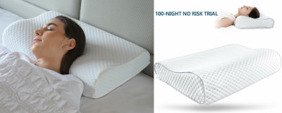 RUSHABH ENTERPRISE Memory Foam Nature Sleeping Pillow Pack of 1(White)