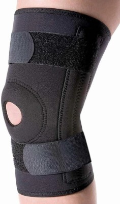 K SQUARIANS Knee Support Joint Protection Gym Wrap Open Patella Hinge Knee Support Neoprene Knee Support(Black)