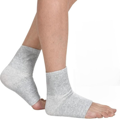 PRSTI Bamboo Fiber Compression Ankle Support Socks-Ideal for Plantar Fasciitis Ankle Support(Grey)