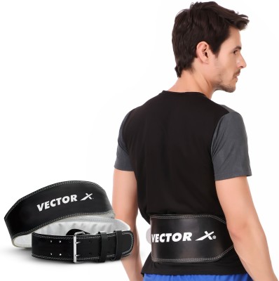 VECTOR X Power 2.5 layers Leather Weight Lifting Back Support Power Lifting Gym Belt Back / Lumbar Support