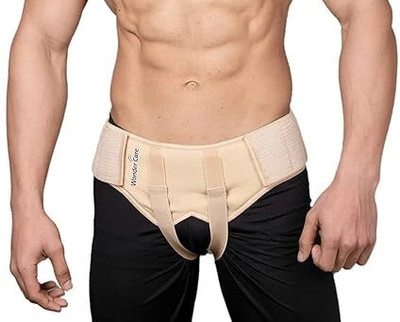 Wonder Care Inguinal Hernia Belt for Men Post Surgery Hernia Truss Brace for Double Inguinal Back / Lumbar Support(Beige)
