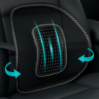 RelifeSupport Orthopedic Car Mesh Cushion for Back Pain Relief Back / Lumbar Support(Black)