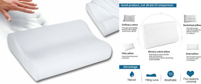 ANUSHKA ENTERPRISE Memory Foam Fruits Sleeping Pillow Pack of 1(White)