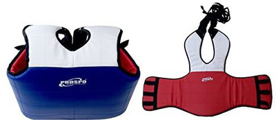 PROSPO Taekwondo Chest Guard Plain (Reversible) Solid Padded (Size 0)Pack of 2 Abdominal Belt
