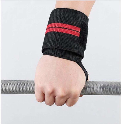 Verma plastic wristband for gym Wrist Support(Black, Red)