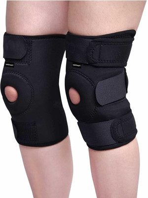 HouseOfCommon Adjustable Open Patella for Men and Women cap brace|Guard Knee Support(Black)
