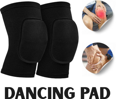 meetanshcollection Durable Dance Knee Guards with Sleek Cushion Core Knee Support(Black)