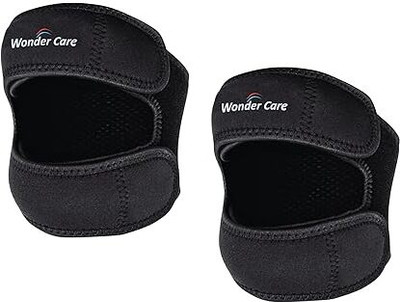 Wonder Care Neoprene Knee Brace with Silicone Gel Pads, Patella Tendon Support Strap(1 pair) Knee Support(Black)
