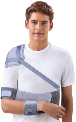 Dyna Elastic Shoulder Immobiliser-With Shoulder Cup Shoulder Support(Grey)