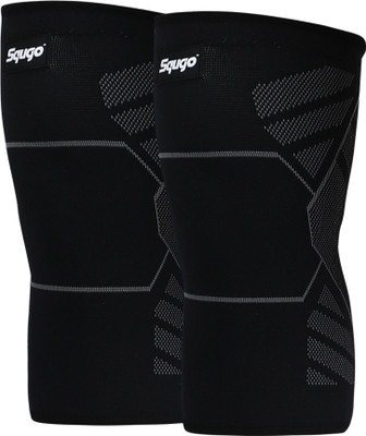 Squgo Knee Brace Compression Sleeve Support for Men Women pain relief products Knee Support(Grey, Black)