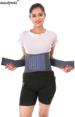 healntrust Lumbo Sacral Support Belt (Waist & Back Support)- For Men & Women Abdominal Belt Back / Lumbar Support(Grey)