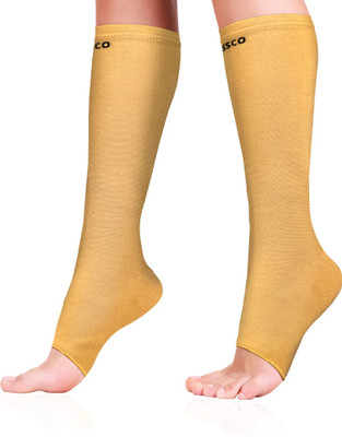 VISSCO Medical Compression Stockings-Below Knee Knee Support(Beige)