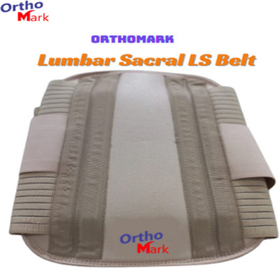 OrthoMark Lumbar Sacral Waist Belt LS Belt for Back Pain Relief for Men & Women Free size Back / Lumbar Support(Beige)