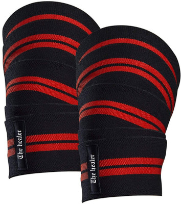 The Healer TORTION_KNEE_WRAP Knee Support(Black, Red)