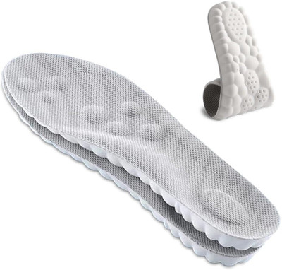 KGBTREADS Shock Absorption Cushioning Sports Comfort Inserts for woman Insole(Grey, White)