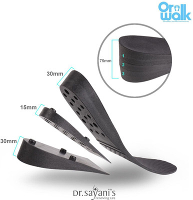 orwalk Height Increase Insoles,3-Layer Height Increasing Shoe Insoles Insole(Black)