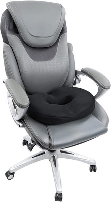 Fazista Donut Ring Pillow for Office Chair Pain Relief Back / Lumbar Support(Black)