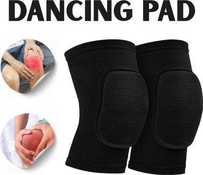 meetanshcollection Cushioned Dance Knee Pads for Seamless Choreography Knee Support(Black)