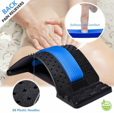 PRODEALS Magic Back Pain Remove Relief Lumbar Region Support Back / Lumbar Support(Black, Blue)