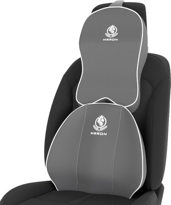 MRRON SUPREME Memory Foam Neck Rest & Cruz Spine Support For Car or Office Chair Back / Lumbar Support(Black)