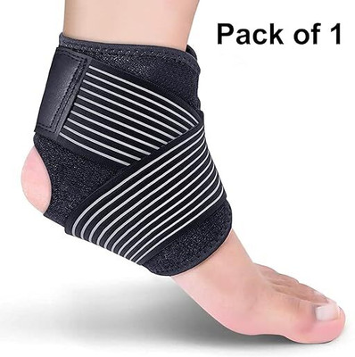 Jiyancreation Adjustable Ankle Protection Guard for Sprains, Swelling, Plantar Fasciitis Ankle Support(Black)
