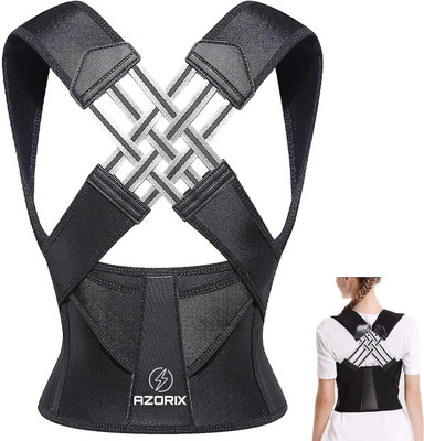 AZORIX Posture Corrector Belt for men & women Back Pain Relief BAck Support Posture Corrector(Black)