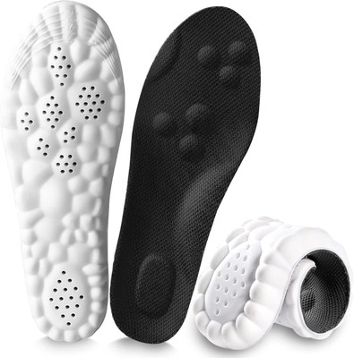 hsbtreads Elastic Shock Absorbing Height Increasing Sports Shoe Insoles Insole(Black, White)