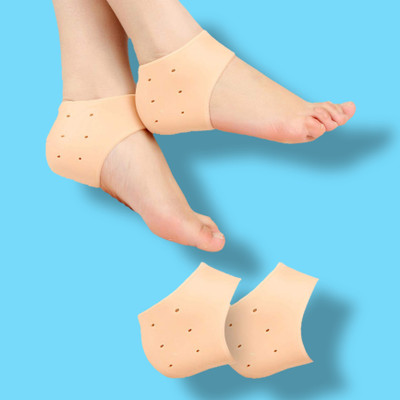 CTIYACART Silicone Gel Heel Pad Socks For Heel Swelling Pain Relief - For Men And Women Heel Support(Beige)