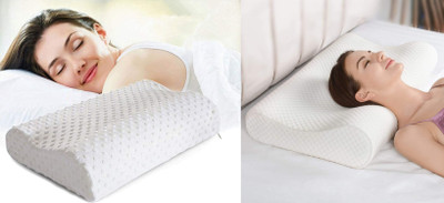 KITCHENNOVATE Memory Foam Alphanumeric Sleeping Pillow Pack of 1(White)