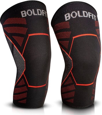 BOLDFIT Knee Support Cap Sleeves Pair For Sports, Pain Relief For Men And Women (Medium) Knee Support