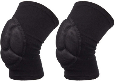 CARTSPACE Knee Pain Pads Safety Guard for Running, Dancing, Gym - 1 Pair Knee Support(Black)