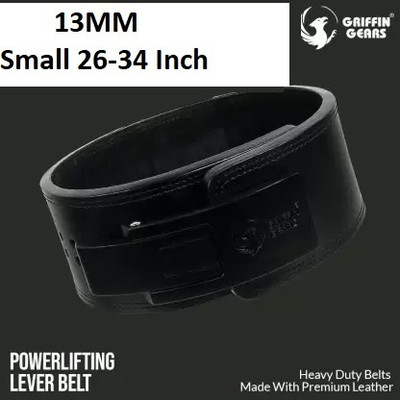 GRIFFIN GEARS Powerlifting Lever Gym Buckle Belt Power 13MM Extreme Heavy Duty (XL-44''-50'') Back / Lumbar Support(Black)