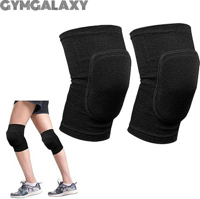 GYMGALAXY Soft and Breathable Knee Pads for Volleyball, Dancing, Football, Yoga, Knee Support(Black)